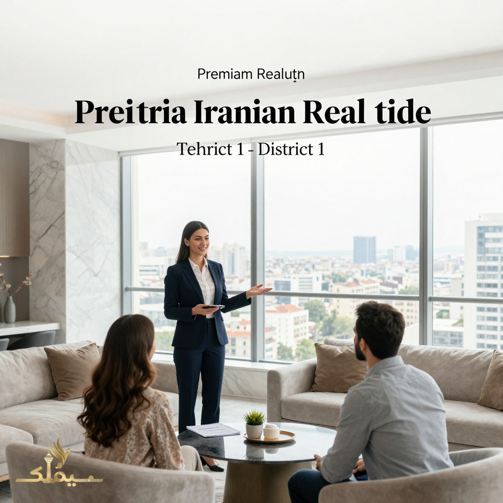 تصویر مذاکرات فروش آپارتمان لوکس در منطقه یک تهران برای خریداران شهرستانی