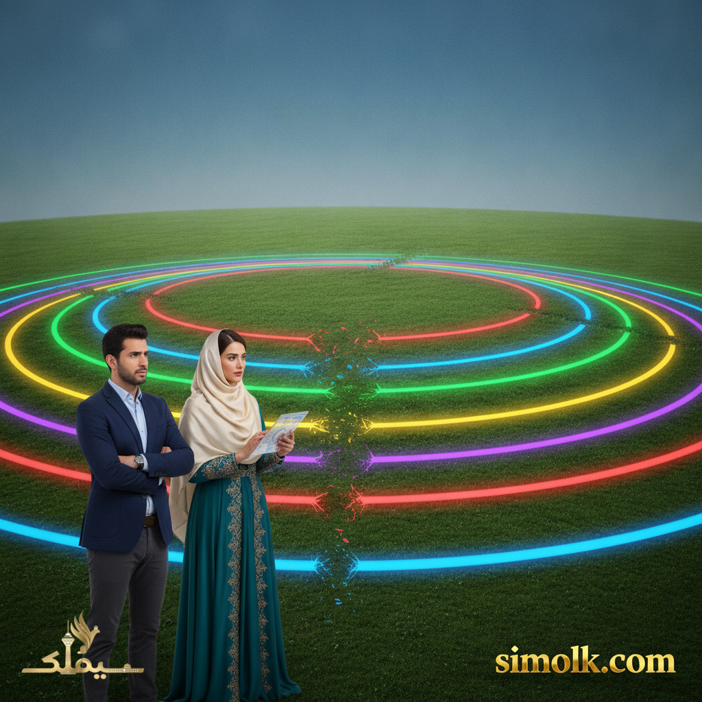 نقشه‌ای با هفت مرز حیاتی زمین که از محدوده ایمن خارج شده‌اند، با طراحی مرتبط با سیملک
