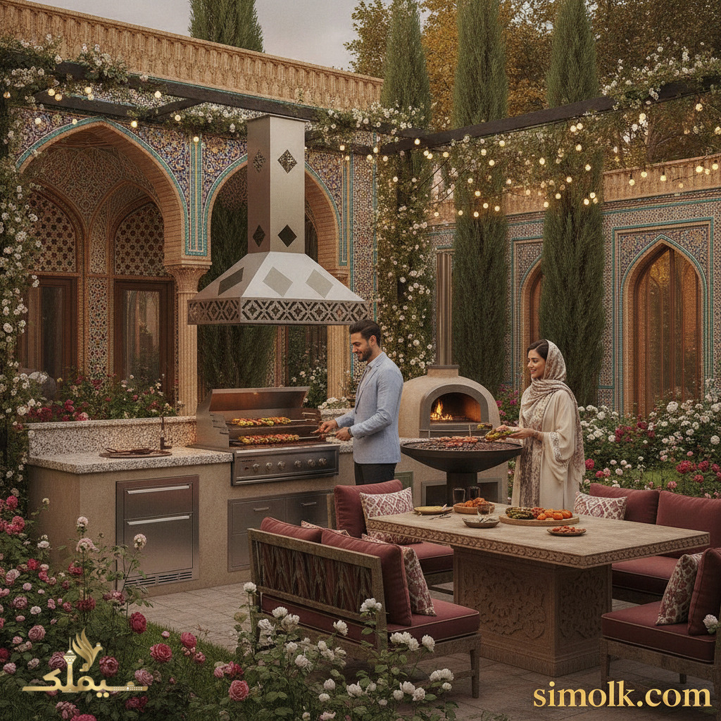 طراحی باربیکیو و آشپزخانه فضای باز