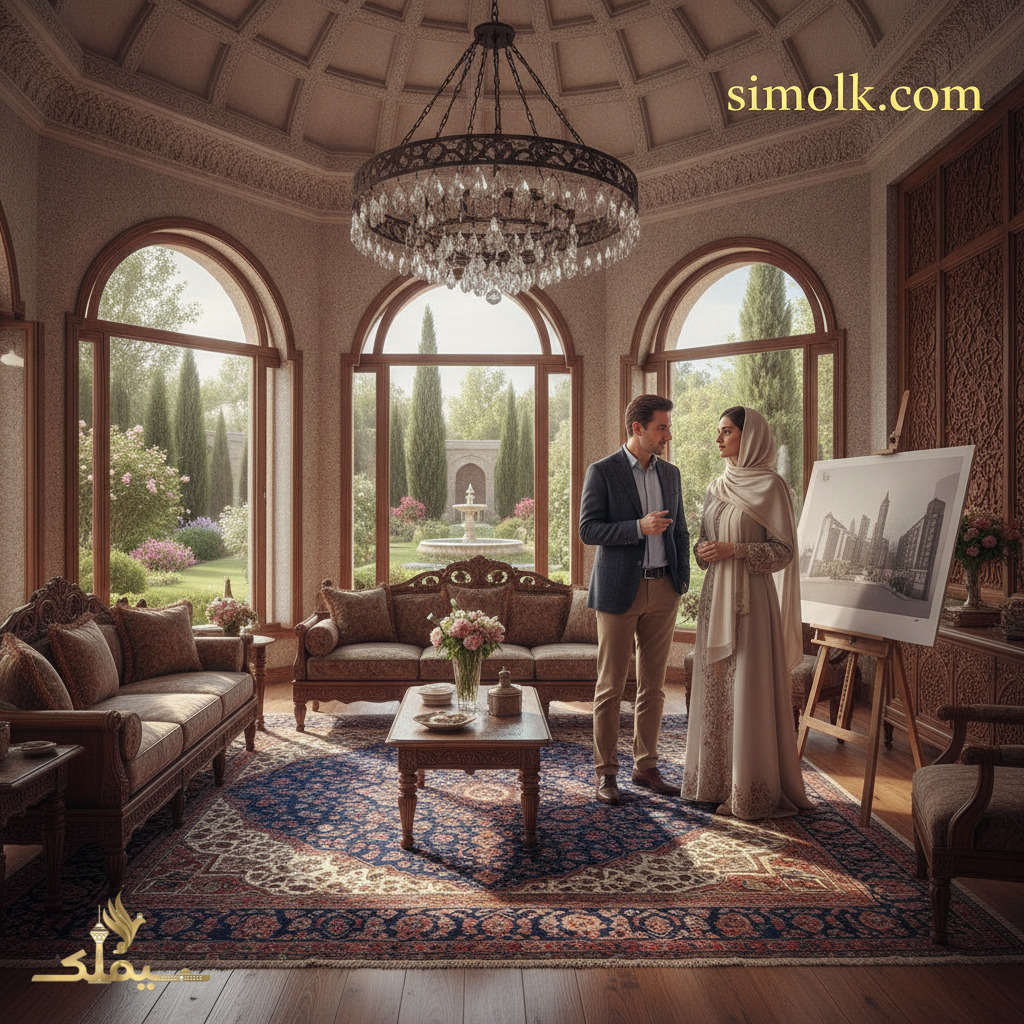 طراحی دکوراسیون داخلی و ساخت باغ ویلا در بیضا فارس